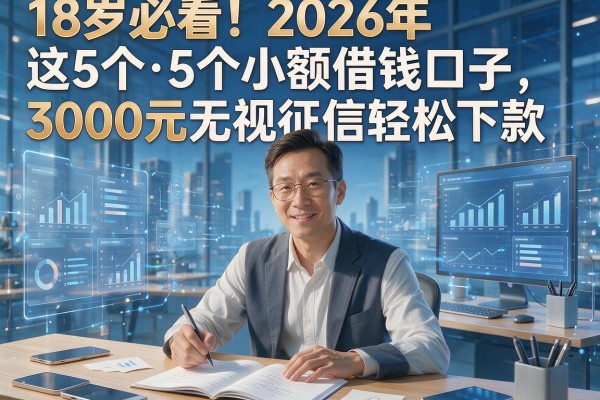 18岁必看!2026年这5个小额借钱口子,3000元无视征信轻松下款