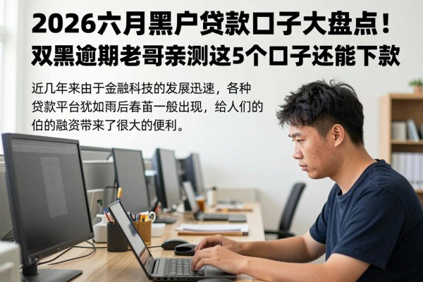 2026六月黑户贷款口子大盘点!双黑逾期老哥亲测这5个口子还能下款