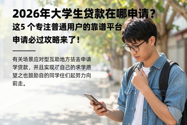 2026年大学生贷款在哪里申请?这5个专注普通用户的靠谱平台申请必过攻略来了!