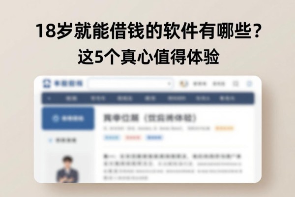 18岁就能借钱的软件有哪些？这5个真心值得体验
