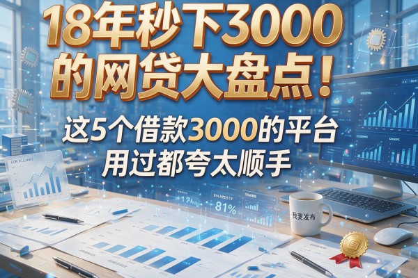 18年秒下3000的网贷大盘点!这5个借款3000的平台,用过都夸太顺手
