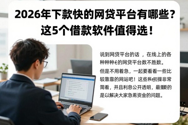 2026年下款快的网贷平台有哪些?这5个借款软件值得选!