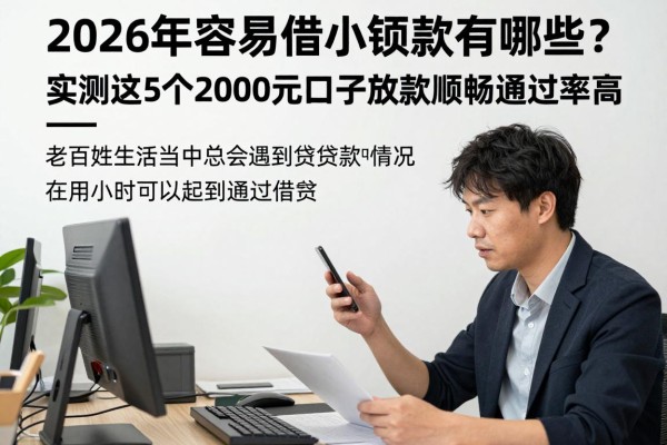2026年容易借小额贷款有哪些?实测这5个2000元口子放款顺畅通过率高