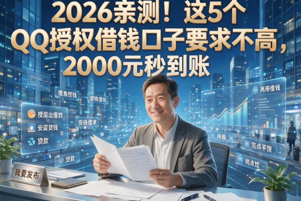 2026亲测！这5个QQ授权借钱口子要求不高，2000元秒到账！