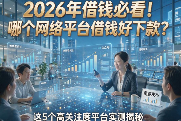 2026年借钱必看!哪个网络平台借钱好下款?这5个高关注度平台实测揭秘!