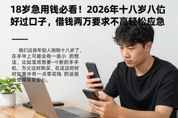 18岁急用钱必看！2026年这5个十八岁小额贷款好过口子，借钱两万要求不高轻松应急