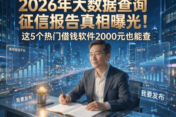 2026年大数据查询征信报告真相曝光！这5个热门借钱软件2000元也能查