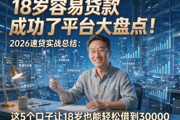18岁容易贷款成功了平台大盘点！2026速贷实战总结：这5个口子让18岁也能轻松借到30000