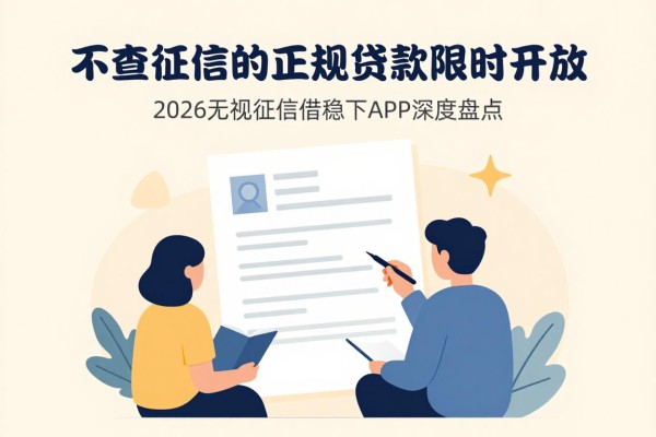 19岁必看！不查征信的正规贷款限时开放，2026无视征信借钱稳下APP深度盘点