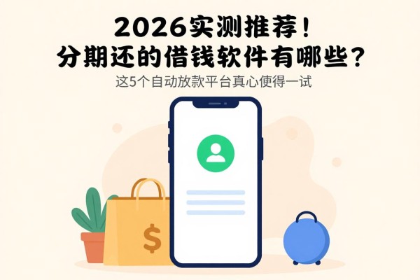 2026实测推荐!分期还的借钱软件有哪些?这5个自动放款平台真心值得一试