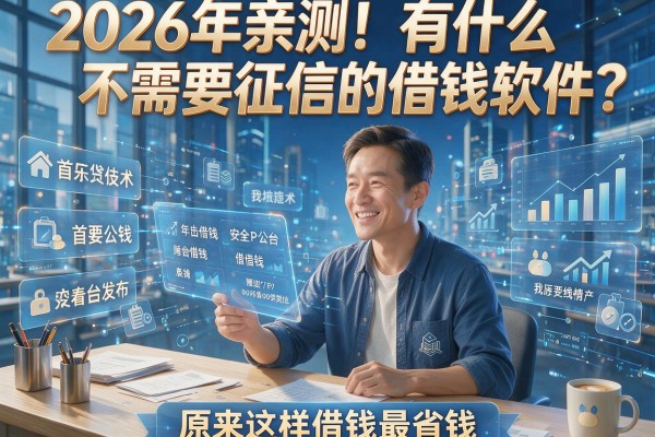 2026年亲测!有什么不需要征信的借钱软件?原来这样借钱最省钱!