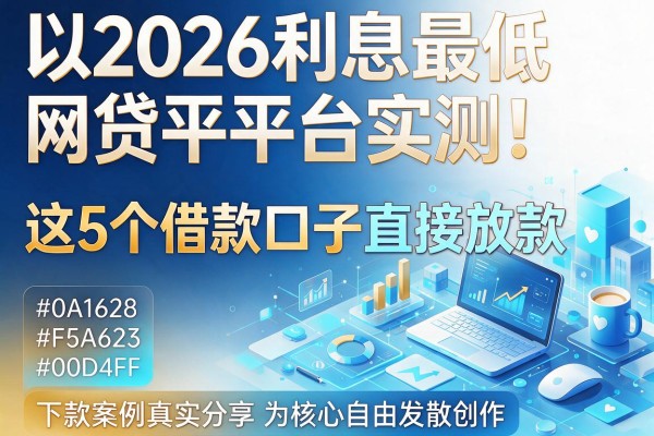 2026利息最低网贷平台实测！这5个借款口子直接放款，下款案例真实分享