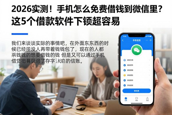 2026实测！手机怎么免费借钱到微信里？这5个借款软件下款超容易