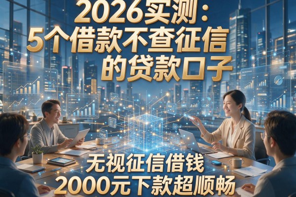 2026实测：5个借款不查征信的贷款口子，无视征信借钱2000元下款超顺畅！