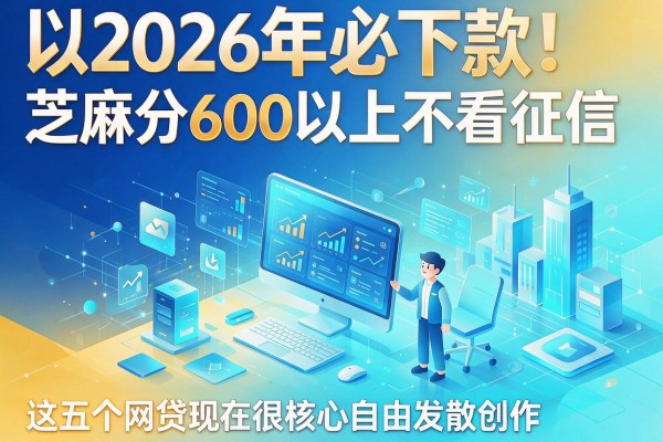 2026年必下款!芝麻分600以上不看征信,这五个网贷现在很容易通过