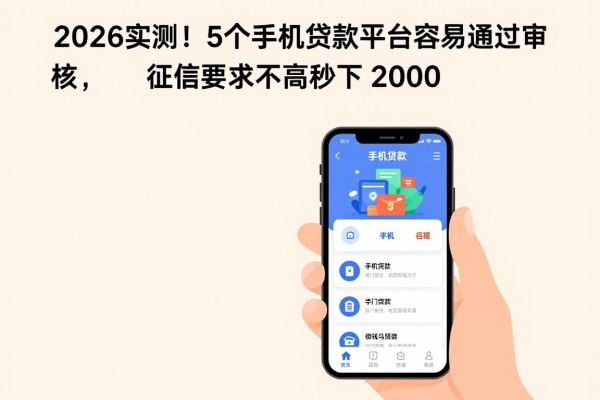 2026实测!这5个手机贷款平台容易通过审核,征信要求不高秒下2000