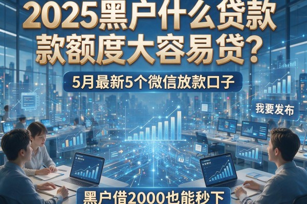 2025黑户什么贷款额度大容易贷?5月最新5个微信放款口子,黑户借2000也能秒下!