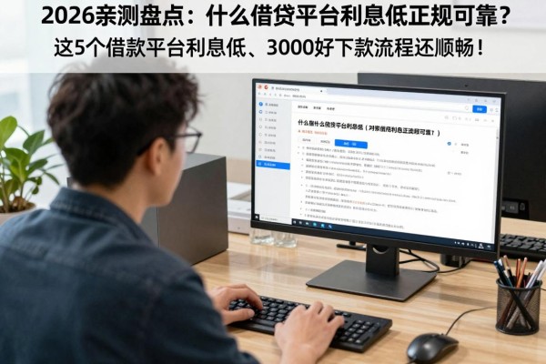 2026亲测盘点：什么借贷平台利息低正规可靠？这5个借款平台利息低、3000好下款流程还顺畅！