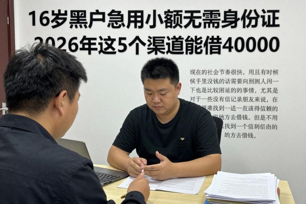 16岁黑户急用小额无需身份证,2026年这5个渠道能借40000