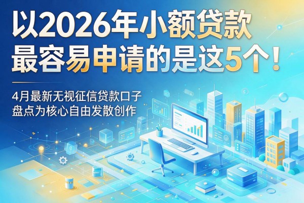 2026年小额贷款最容易申请的是这5个!4月最新无视征信贷款口子盘点