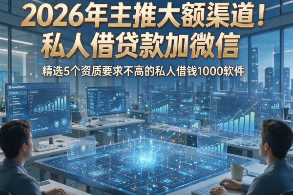 2026年主推大额渠道！私人借贷款加微信，精选5个资质要求不高的私人借钱1000软件