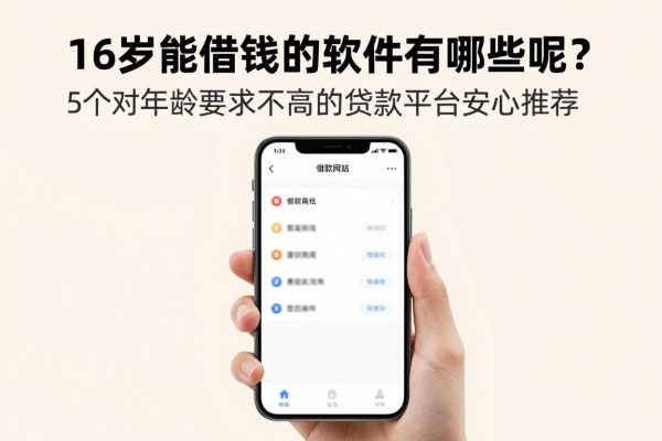 16岁能借钱的软件有哪些呢？5个对年龄要求不高的贷款平台安心推荐