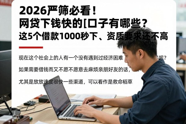 2026严筛必看!网贷下钱快的口子有哪些?这5个借款1000秒下、资质要求还不高