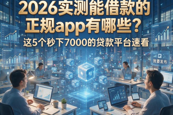 2026实测能借款的正规app有哪些？这5个秒下7000的贷款平台速看