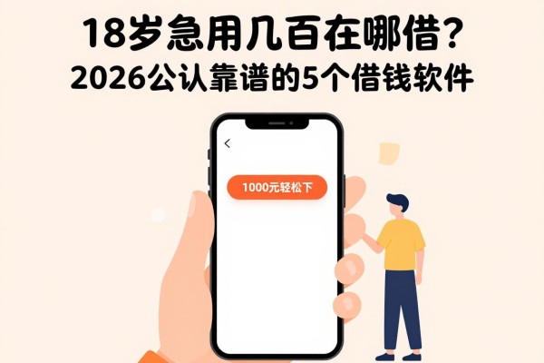 18岁急用几百在哪借?2026公认靠谱的5个借钱软件,1000元轻松下款
