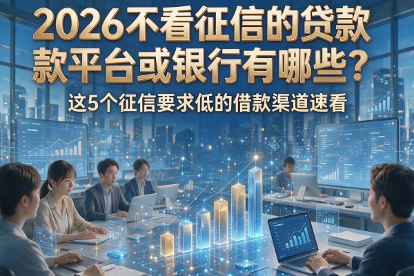2026不看征信的贷款平台或银行有哪些?这5个征信要求低的借款渠道速看