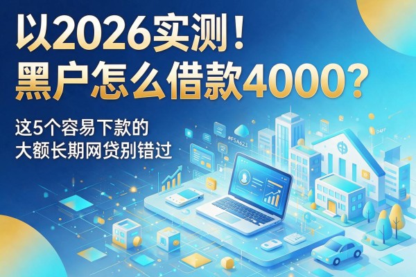 2026实测!黑户怎么借款4000?这5个容易下款的大额长期网贷别错过