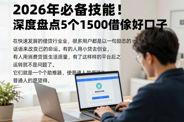 2026年必备技能!比较好的app贷款有哪些?深度盘点5个1500借款好口子