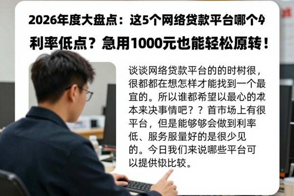 2026年度大盘点：这5个网络贷款平台哪个利率低点？急用1000元也能轻松周转！