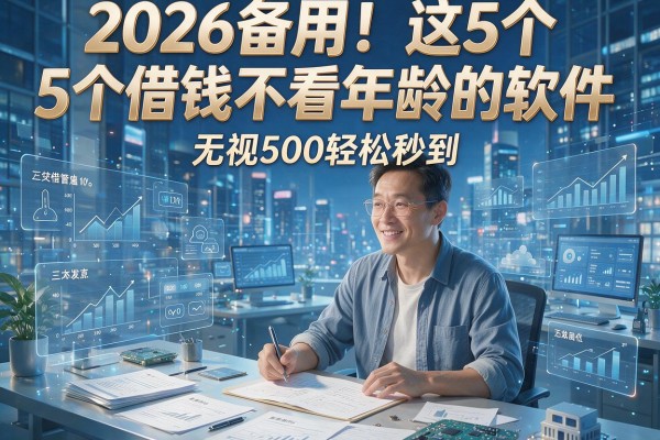 2026备用!这5个借钱不看年龄的软件,无视500轻松秒到