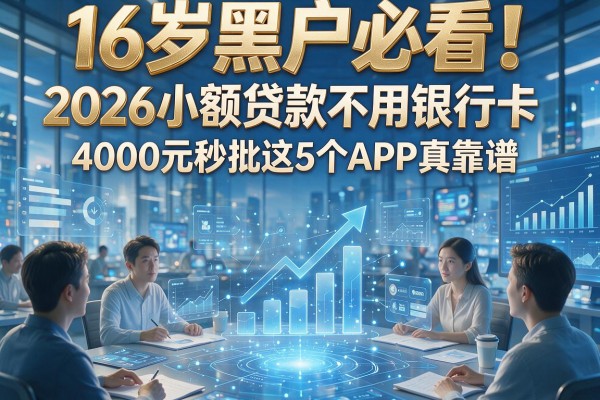 16岁黑户必看!2026小额贷款不用银行卡,4000元秒批这5个APP真靠谱
