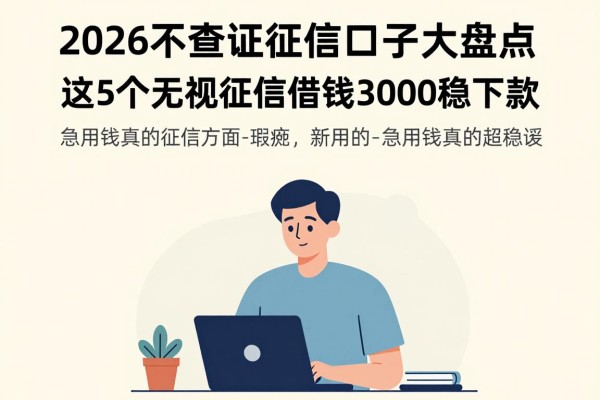 2026不查证征信口子大盘点！这5个无视征信借钱3000稳下款，急用钱真的超稳妥