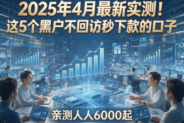 2025年4月最新实测!这5个黑户不回访秒下款的口子,亲测人人6000起!