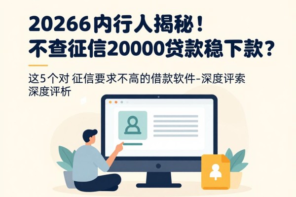 2026内行人揭秘!不查征信20000贷款稳下款?这5个对征信要求不高的借款软件深度评析