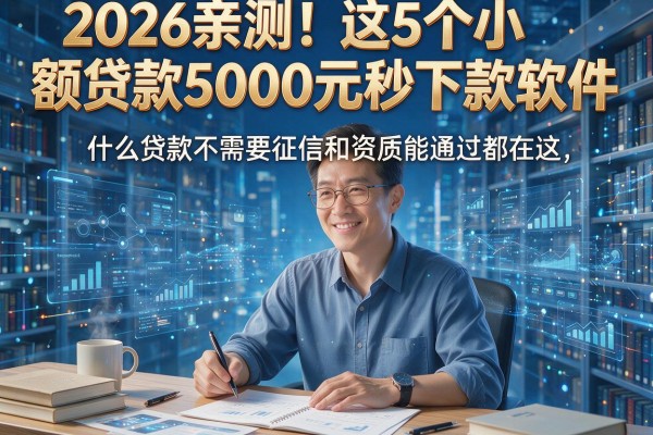 2026亲测!这5个小额贷款5000元秒下款软件,什么贷款不需要征信和资质能通过都在这