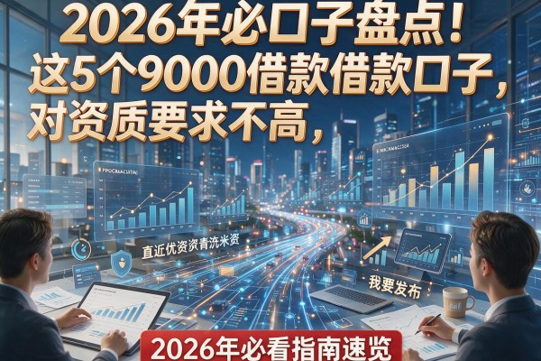 2026年必口子盘点!这5个9000借款口子对资质要求不高,2026年必看指南速览