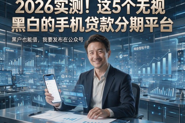 2026实测！这5个无视黑白的手机贷款分期平台，黑户也能借