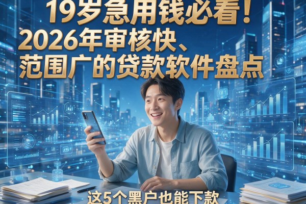 19岁急用钱必看！2026年审核快、范围广的贷款软件盘点，这5个黑户也能下款！