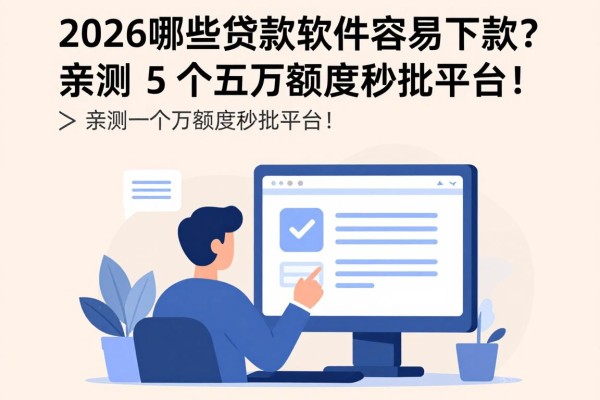 2026哪些贷款软件容易下款?速存这份高效攻略,亲测5个五万额度秒批平台!