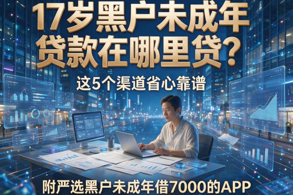 17岁黑户未成年贷款在哪里贷?这5个渠道省心靠谱,附严选黑户未成年借7000的APP