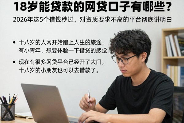 18岁能贷款的网贷口子有哪些?2026年这5个借钱秒过、对资质要求不高的平台彻底讲明白