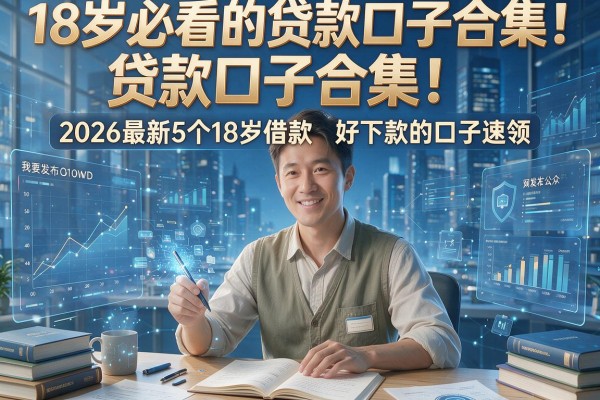 18岁必看的贷款口子合集！2026最新5个18岁借款好下款的口子速领