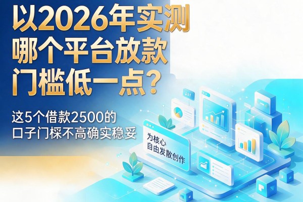2026年实测：哪个平台放款门槛低一点？这5个借款2500的口子门槛不高确实稳妥