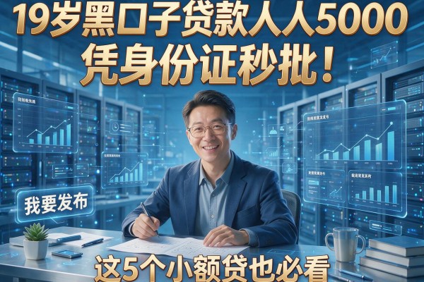 19岁黑口子贷款人人5000，凭身份证秒批！这5个小额贷也必看
