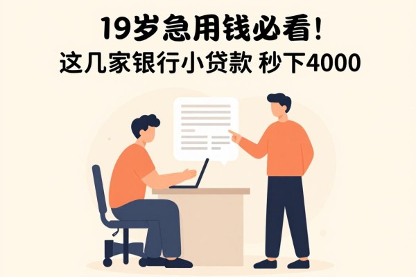 19岁急用钱必看!这几家银行小额贷款秒下4000,稳下软件太赞了