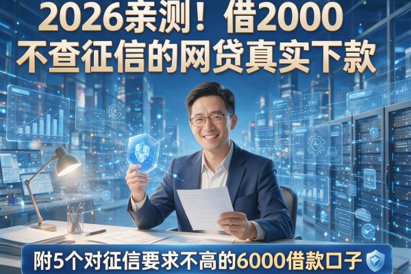 2026亲测!借2000不查征信的网贷真实下款,附5个对征信要求不高的6000借款口子